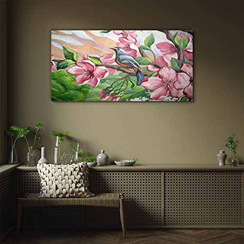 Tableau en verre trempé facile à nettoyer Coloray fleurs 100x50 - 3