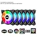 upHere 3-Pin 5V ARGB LED Ventola da 120mm Super Silenzioso 5V 6 Pack-Supporto ASUS Aura SYNC/GIGABYTE ARGB Fusion/MSI Mystic Light SYNC/AsRock Polychrome Sync-T3SYC3-6