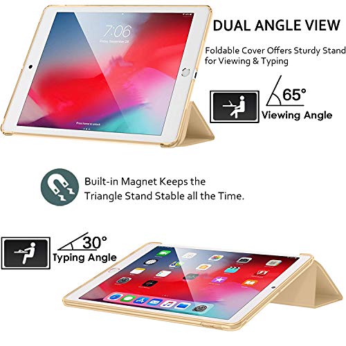 Image of DuraSafe Cases for iPad 10.5 Inch Air 3rd Generation [ Air 3 2019 ] A2152 A2123 A2153 MUUL2HN /A MUUK2HN /A MUUJ2HN /A MV172HN /A PC Lightweight Smart PU Leather Protective Hard Back Cover - Gold