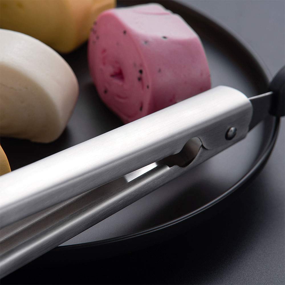 MRKU Pinza de Cocina Antiadherente Especial para Carne, Pinza de Acero Inoxidable 304, Pinza para Alimentos de Alta Temperatura