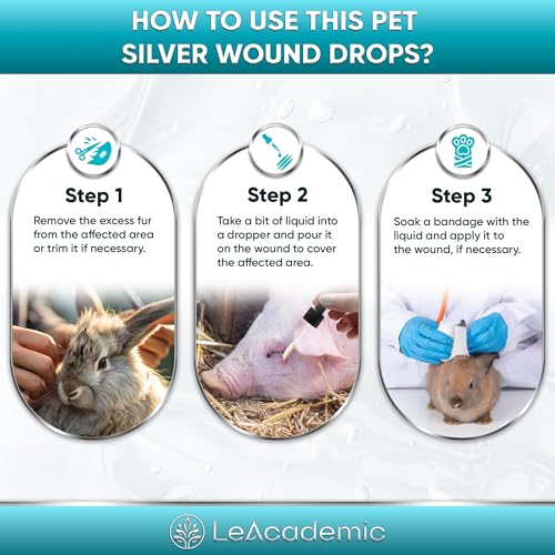 Hot Spot Treatment for Dogs is Better Used with a Dog Cone | Cat Wound Care with Silver + Chlorhexidine for Pets | Drops Help with Scratches, Bites, and Sutures After Surgery | 2 oz