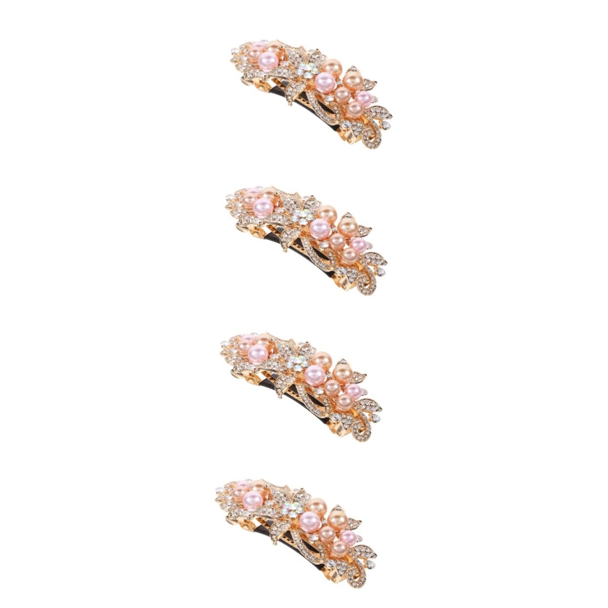FRCOLOR 4 pezzi di strass forcine per capelli da donna fermagli per capelli forcine per capelli strass primavera fermagli per capelli con sposa lega di zinco accessori perla