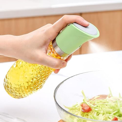 Baolong Oil Sprayer For Cooking Olive Oil Sprayer Mister For Air Fryer Oil Spray Spritzer Oil Dispensing Glass Bottle Kitchen Gadgets For Bbq,Salad,Baking,Grill 260Ml (Green #TOP9