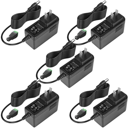 12V 2A Power Supply Adapter (5 Pack)