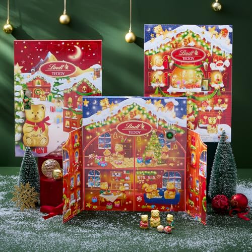 【 Lindt 公式】 リンツ チョコレート リンドール チョコレート ミニリンツテディ アドベントカレンダー クリスマス 128g ギフト プレゼント