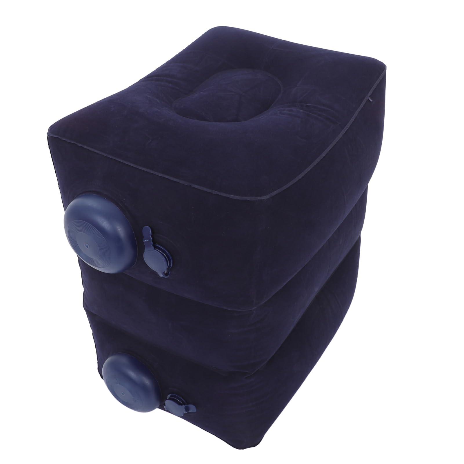 NUOBESTY Poggiapiedi Gonfiabile Ergonomico in Pvc Tessuto Morbido per Viaggio in Aereo e Ufficio