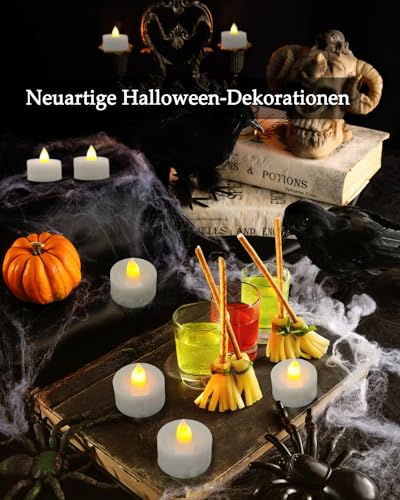 BAONUOR Tealight con timer, 12 pezzi | Elettrico