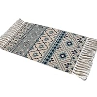 Aniyan Tapijt 90x150 cm Boho katoenen vloerkleed, wasbaar met kwasten, geweven vloerkleed, opvouwbaar voor camping, buiten, woonkamer, slaapkamer, keuken, hal, handgeweven antislip vloer (Stijl E Aniyan Tapijt 90x150 cm Boho katoenen vloerkleed, wasbaar met kwasten, geweven vloerkleed, opvouwbaar voor camping, buiten, woonkamer, slaapkamer, keuken, hal, handgeweven antislip vloer (Stijl E