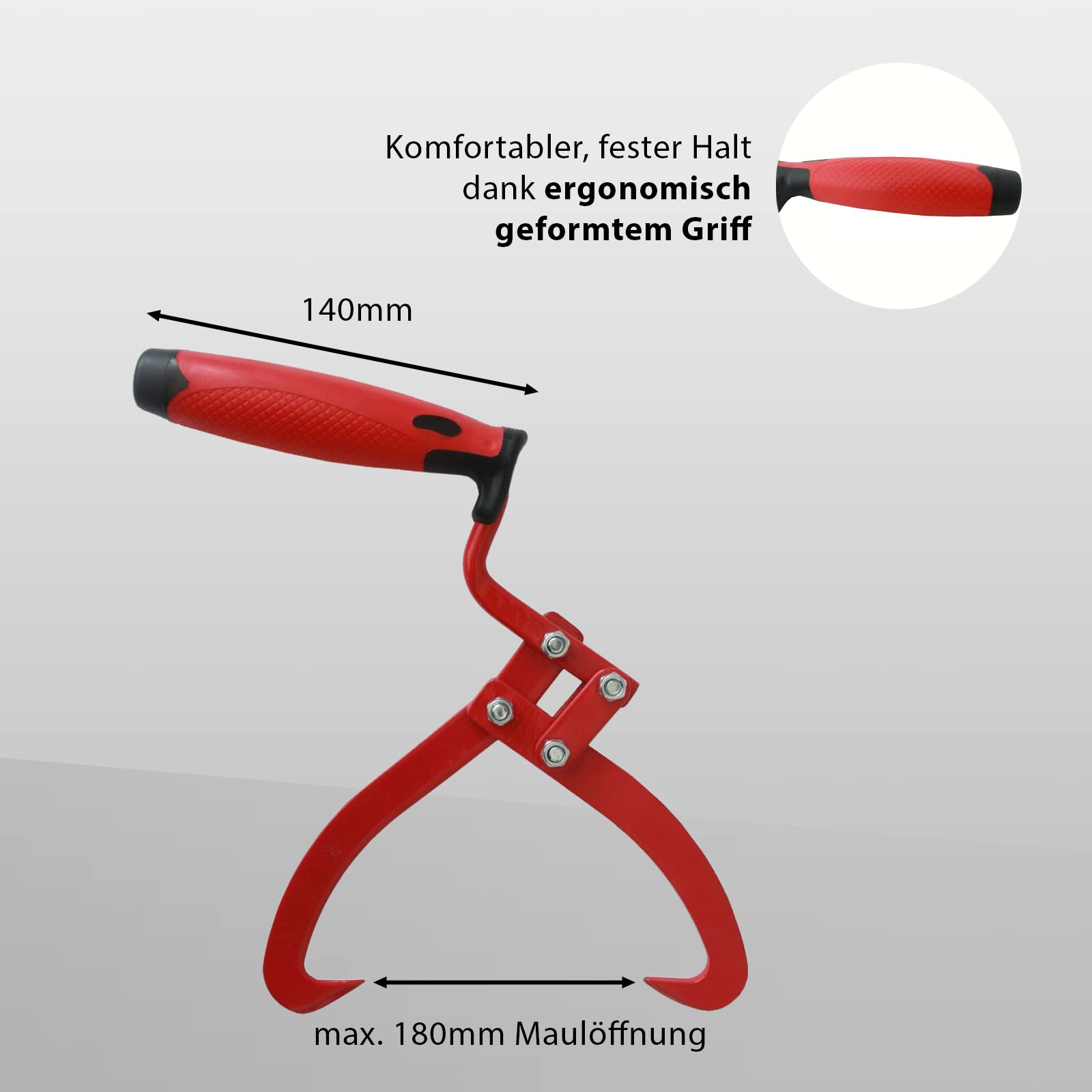 Baumarktplus Handpackzange 7 Zoll Packzange Maulöffnung 18 cm Handhebehaken Sappie Holzgreifer Holzpackzange Schleppzange Forstzange Forst Holz Outdoor (2 Stück)