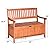 Tangkula Wooden Outdoor Storage Bench Large Deck Box, Entryway Storage Bench w/Inner Removable Dustproof Lining and Portable Handles for Patio Garden Balcony Yard (Natural)