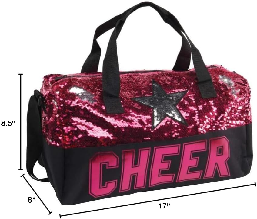 Danz N Motion B20526 Big Kid Pink Sequin Cheer Duffel Bag - Image 5
