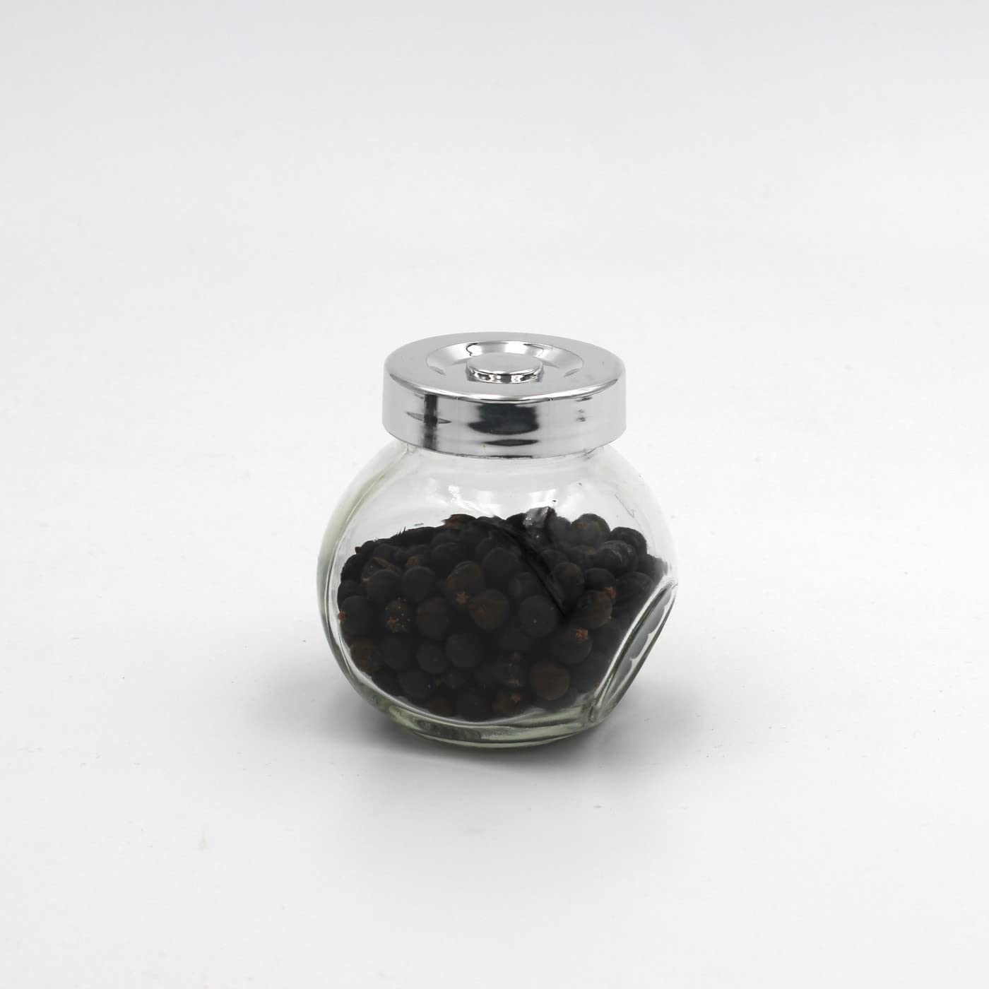 gouveo Set di 12 vasetti per spezie 100 ml BonBon con Tappo a Vite Argento - Piccoli vasetti con Tappo a Vite per Il riempimento