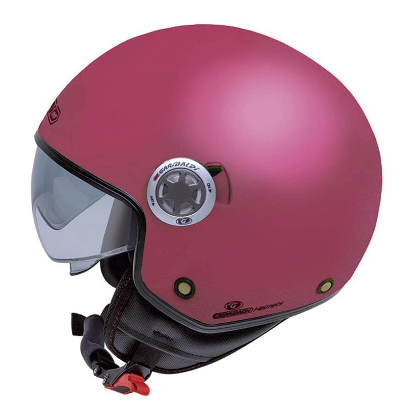 GARIBALDI G20 Fucsia Mate - Casco de Moto Jet Abierto con Visor Solar - Homologado ECE