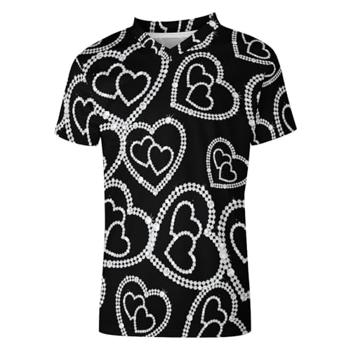 Camiseta de fútbol Diamond Heart para hombre con diseño de corazón urbano 5