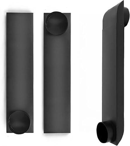 Periscopio de ventilación de secadora, acero inoxidable negro, longitud ajustable de 21 a 38 pulgadas, conducto de ventilación telescópico para