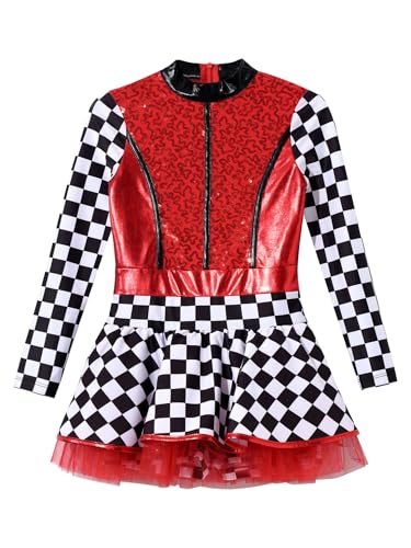 Disfraz de Piloto de Carreras para Niñas con Mono y Vestido miniatura 3