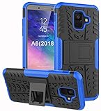 Yiakeng Samsung Galaxy A6 Case, Galaxy A6 Phone Case, Dual Layer Shockproof Slim Protective with Kic