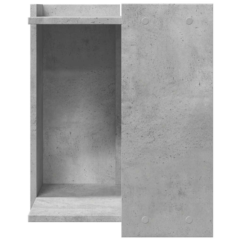 Katzenklo Schrank Betongrau 42x42x51 cm Katzenhaus Holzwerkstoff | Stilvolles Katzenhaus und Beistelltisch für das Wohnzimmer, ideal zur dezenten Platzierung von Katzentoiletten.