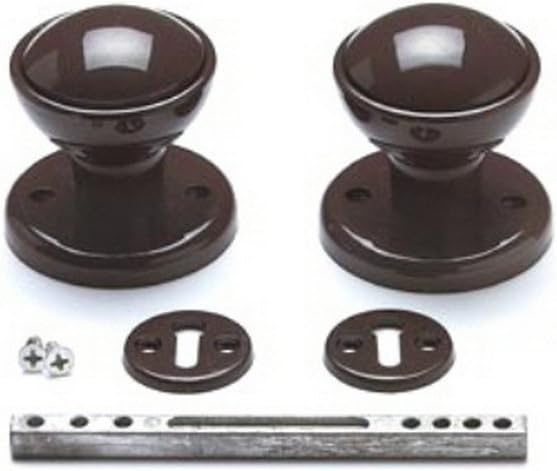 Door Knob Set - Mortice - Plastic - Brown (1)