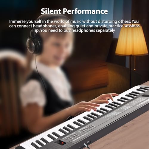 Hanzete 61 Touches Clavier Électronique Piano Double Haut-parleurs 8 Tons 5 Rythmes 5 Tambours Percussions 6 Démos Instrument de Musique avec Microphone 2 Mode Alimentation Portable Musique Piano - Les Beatles, Paul McCartney, John Lennon, RIngo Starr, George Harrison Hanzete 61 Touches Clavier Électronique Piano Double Haut-parleurs 8 Tons 5 Rythmes 5 Tambours Percussions 6 Démos Instrument de Musique avec Microphone 2 Mode Alimentation Portable Musique Piano – Image 8