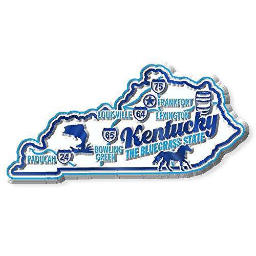 Imán Decorativo Vintage Kentucky 3.6 x 1.8 Pulgadas