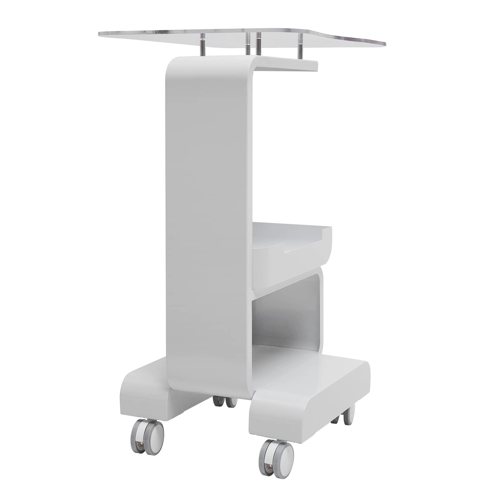 Carrello per Parrucchiere, Strumento Portatile per Il Trucco e Il Salone di Bellezza, per Strumenti di Bellezza con Cestino portaoggetti