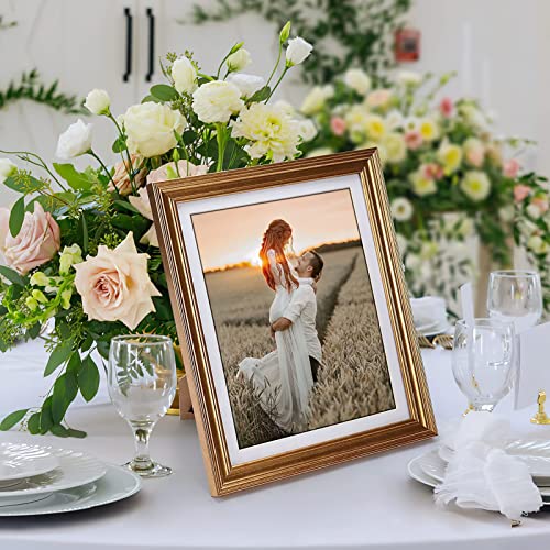 Mebrudy 8X10 Picture Frames With Mat, Gold Photo Frames Set For Wall Or Tabletop Display, 6 Pack #TOP4