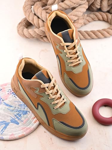 Image of Centrino Men's Sneakers | Cushioned Insole Comfortable Shoes | Trendy & Stylish Modern Sneakers | Durable Lightweight Sole Casual Walking Footwear (8182)