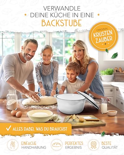 KRUSTENZAUBER Brotbackform mit Deckel im XXL-Set für selbstgebackenes Brot – Ansicht 7