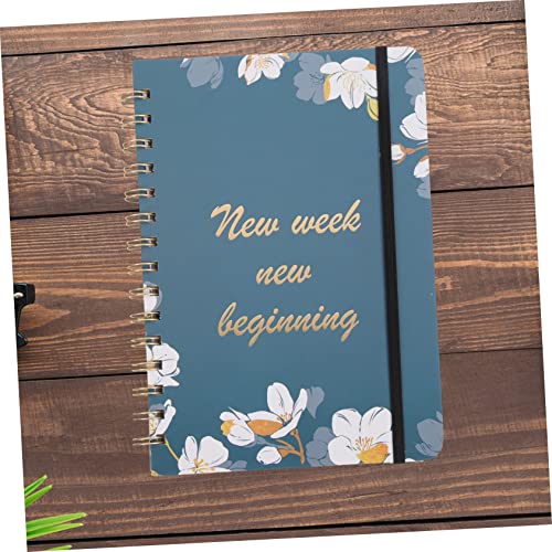 STOBOK Caderno Planejador Diário Blocos De Notas Para Trabalho Cadernos Espirais Caderno De Escritór