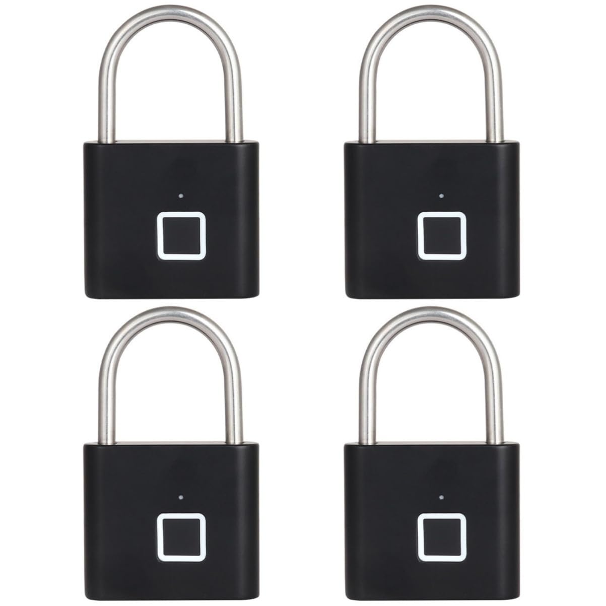HOMSFOU 4stücke Portable Fingerabdruck-vorhängeschloss Aluminiumlegierung Rostfrei Und Schlüssellos Für Outdoor-nutzung Für Schränke Gepäck Und Türen