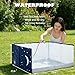Dog Grass Pad with Tray,Foldable Dog Litter Box with High Walls,Odor Free Artificial Grass Pad for Dog Potty,No Assembly,No Spill, Waterproof, Easy to Clean (Blue star, S-23.6''Lx23.6''Wx12''H)