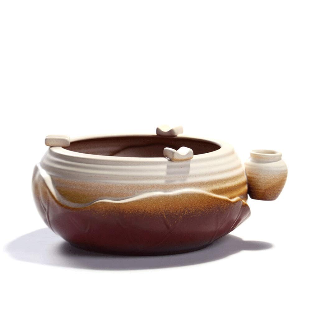 Posacenere posacenere in ceramica, adatto per regalare persone ufficio/casa posacenere in ceramica verde diametro esterno 20 cm altezza 9 cm (colore: rosso-22 x 9 cm), dimensioni: verde-22 x 9 cm