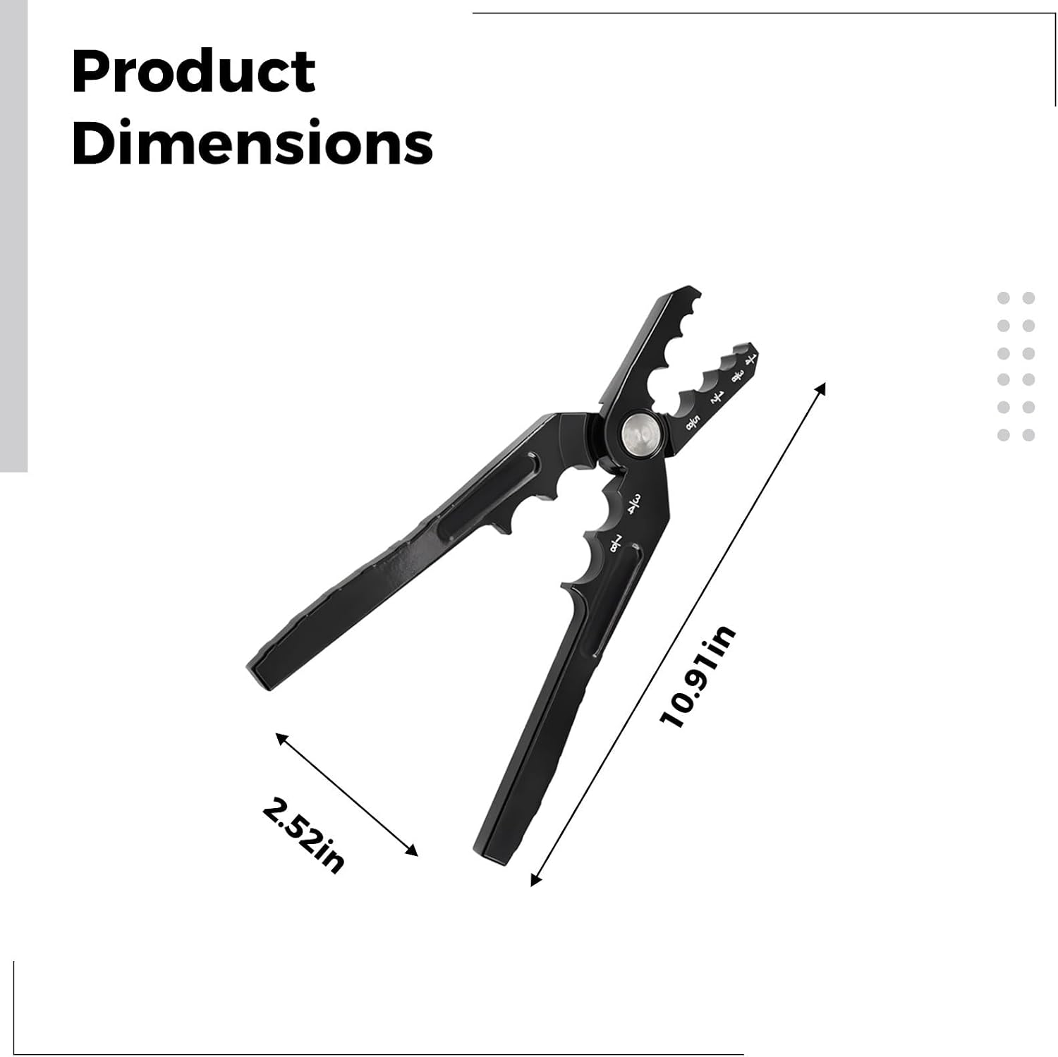Generic Refrigeration Tool Pliers, Ct-301 Copper Tube Rounding Tool, Manual Flat Tube Repairer, 1/4 To 7/8 In, 6 Sizes, 10.9 In, 17 Oz
