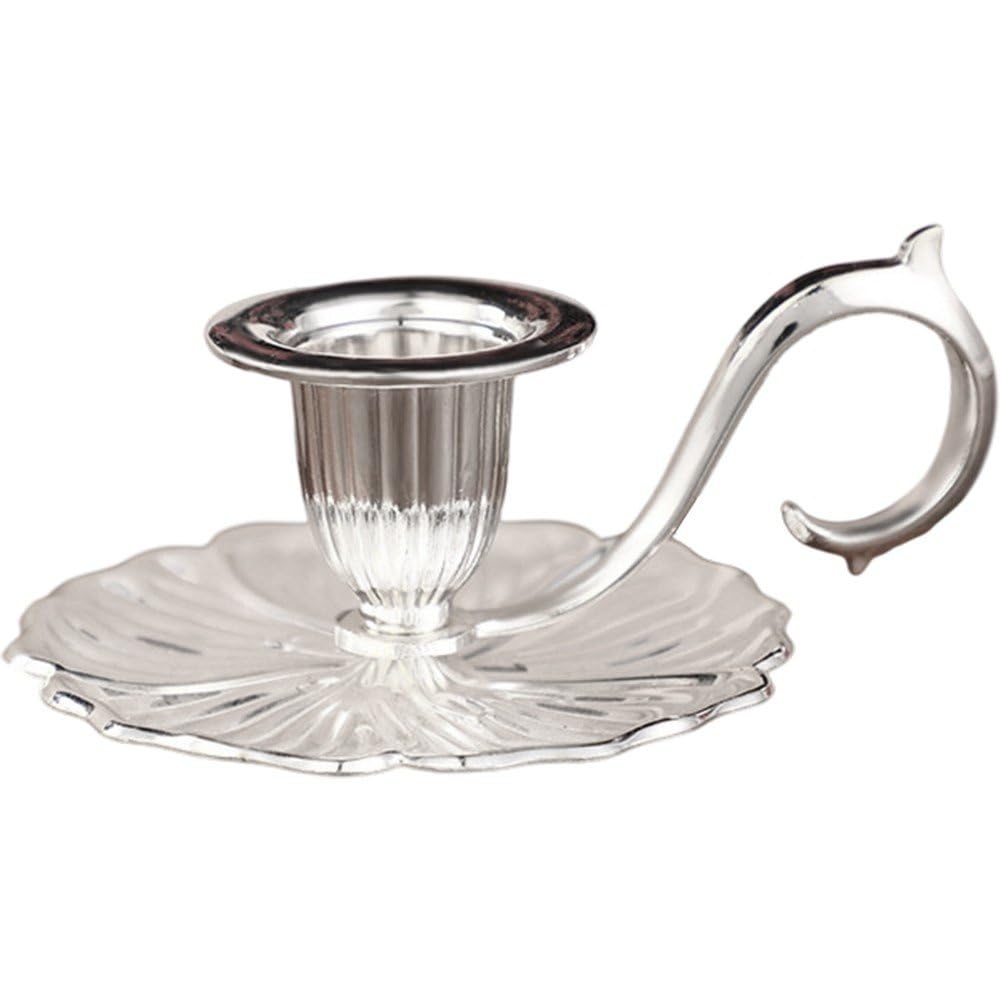HiyyFloy Candle Holder with Finger Ring Handheld Candle Holders Retro Candlelight Stand Taper Candlestick Holder
