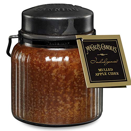 McCalls Candles | Mulled Apple Cider | 18 oz Scented Candle | Indulgence Collection | USA-Poured | Double Wick | Grooved Jar with Carrying Handle | Warm Spiced Fall & Winter Fragrance