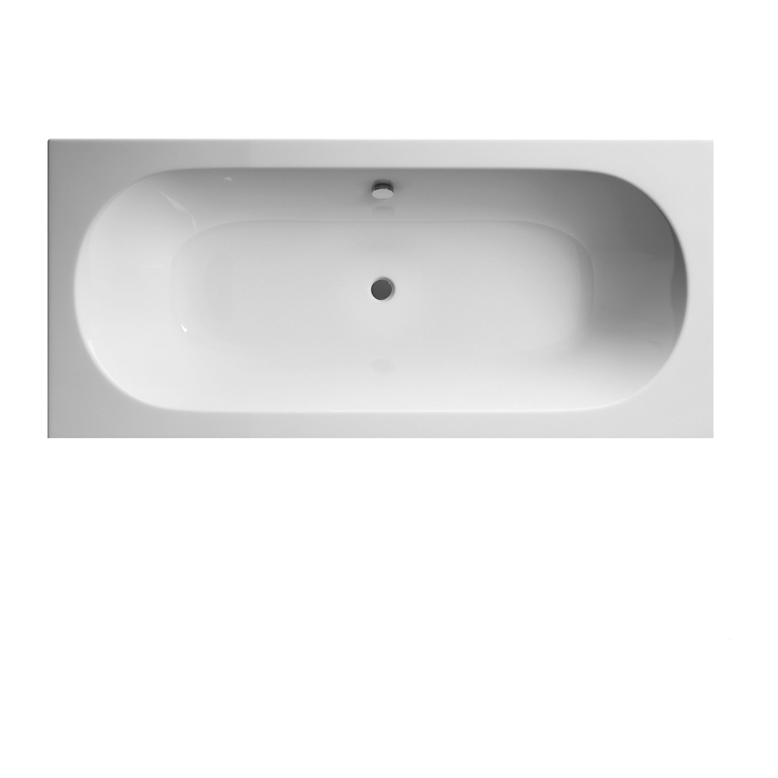 Balterley Unisex White Double Ended Straight Shower Bath With Leg Set, 1700Mm X 750Mm Size 5