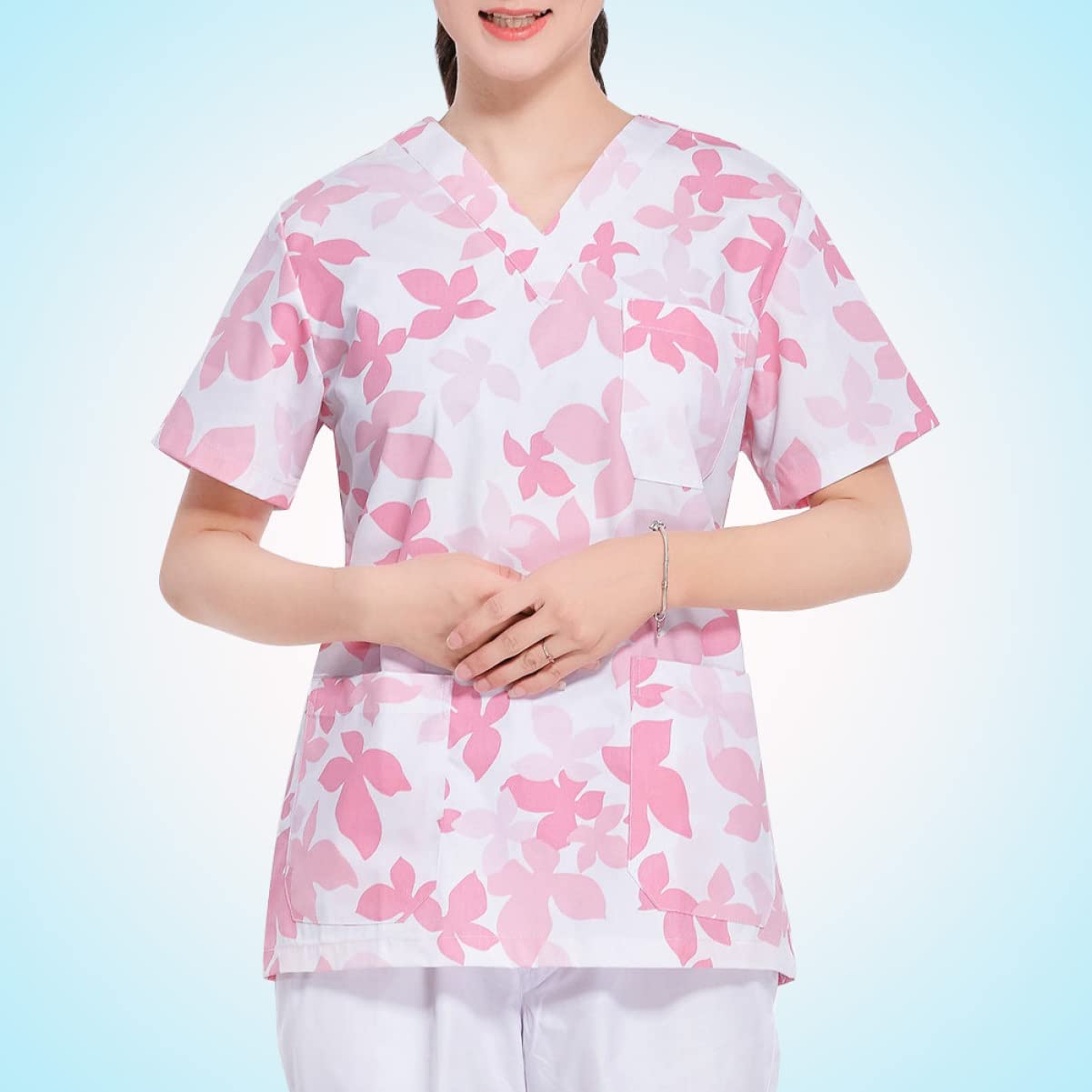 SHERCHPRY 1 Set Postpartum Kit Scollo a V Scrub Top Donne Abiti Acero Scrubs Giacche per le Donne Giacca per le Donne