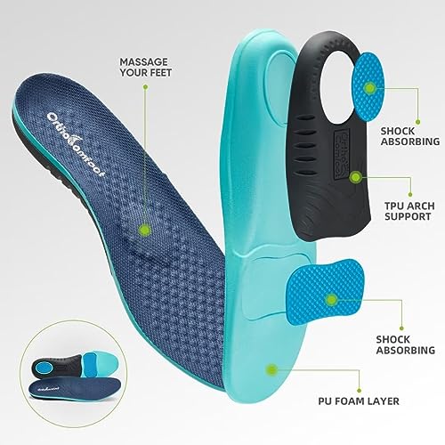 Image of OrthoComfoot Men's Orthopedic Slip-On Loafers Walking Shoes with Arch Support: Casual Plantar Fasciitis Slippers for Flat Feet, Comfortable Orthotic Shoes for Foot and Heel Pain Relief