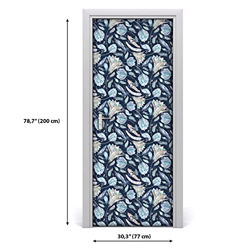 Papier peint de porte imperméable Magic-Stick au design Boho chic texturé