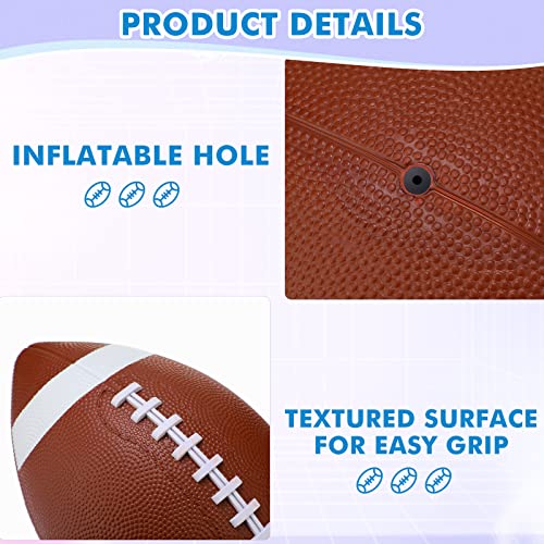 Jerify 12 Pack Rubber Footballs Bulk Official Size 6 Footballs Rubber Inflatable Football With Pump Indoor Outdoor Footballs Bulk Water Footballs For Kids Adults Training And Recreational Play #TOP3