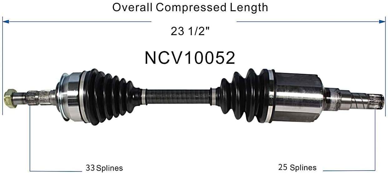 GSP NCV10052 CV Axle Shaft Assembly - Right Front (Passenger Side)