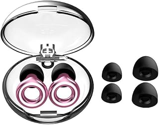 Tapones para los oídos, eventos y sensibilidad al ruido, reducción de ruido de 18 dB, ajuste personalizable, colorido (rosa)