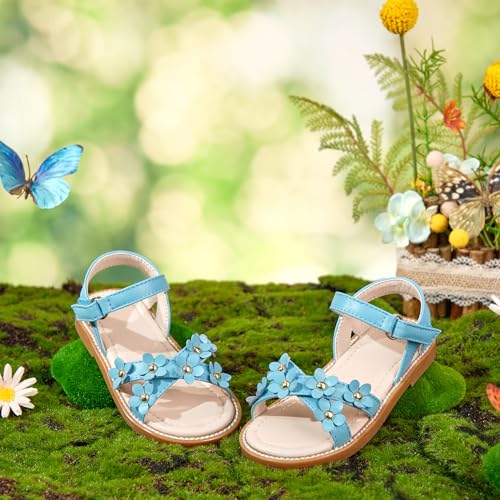 Image of GINFIVE Toddler Girls Sandals Little Girls Kids Summer Shoes Toddler Sandals