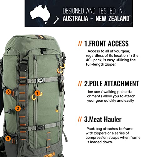 Spika Hunting Backpack Internal Frame Hiking Backpack Waterproof Daypack For Extendable 40L+ Capacity #TOP2