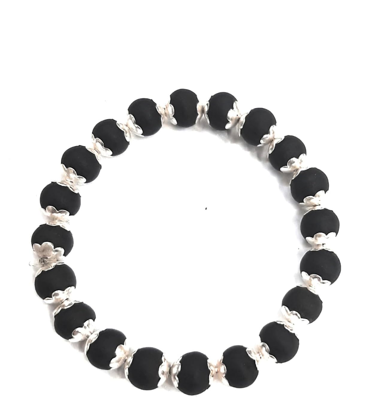 925 silver original 8mm karungali beads stretchable bracelet (B0CTTYM12J) Amazon Price History, Amazon Price Tracker