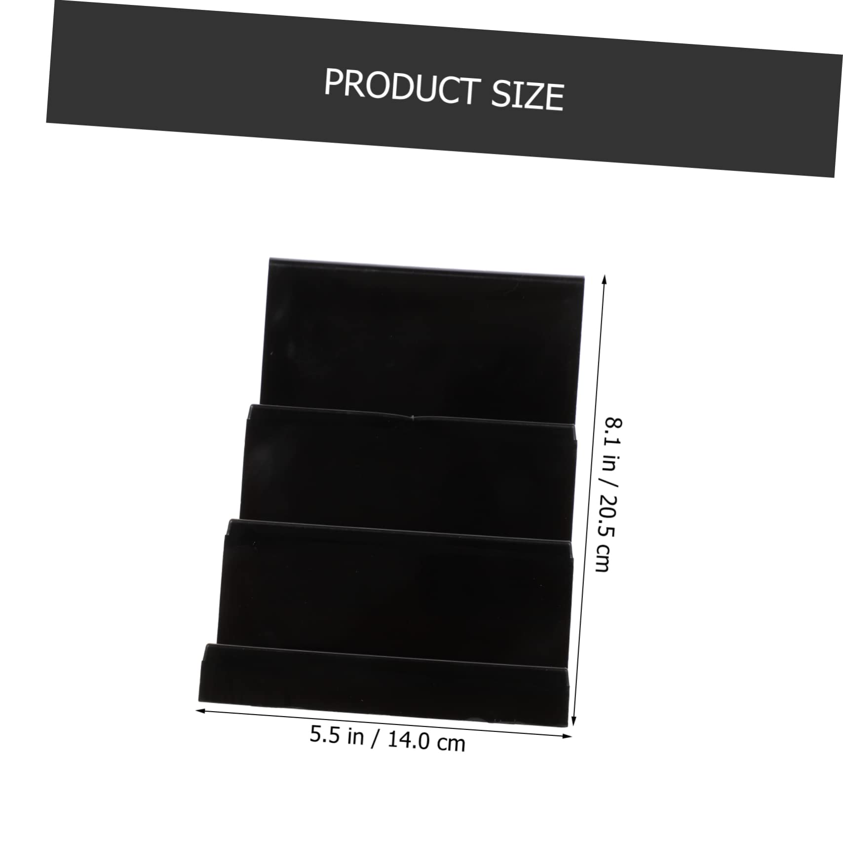 ERINGOGO Handbag Display Stand Acrylic Wallet Rack Purse Rack for Selling Black 14cm Wide 3 Tier