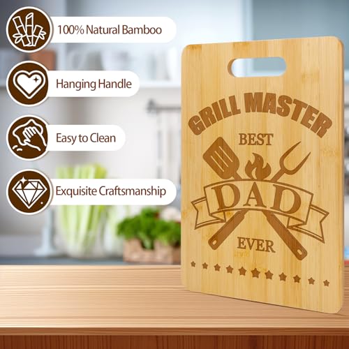 Niviy Gifts for Dad - Engraved Bamboo Cutting Board Christmas Gifts for Daddy - Dad Birthday Gifts from Daughter Son, Presents for Daddy on Father's Day Birthday Christmas - Image 5