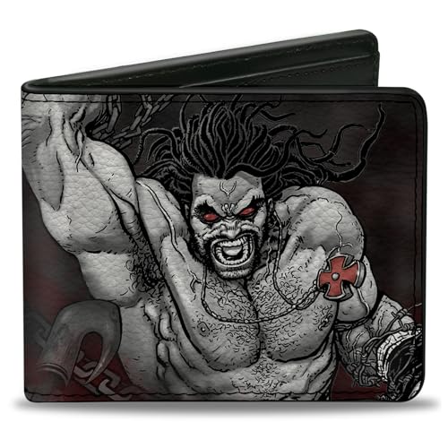 DC Comics Wallet, Bifold, Lobo Action Pose Justice League Forever Evil Issue 23.2 Cover, Vegan Leather