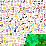 Contenu : 250 styles différents de mini ensembles d'animaux colorés en résine, ils ont un design unique et mignon et sont logés dans une boîte portable